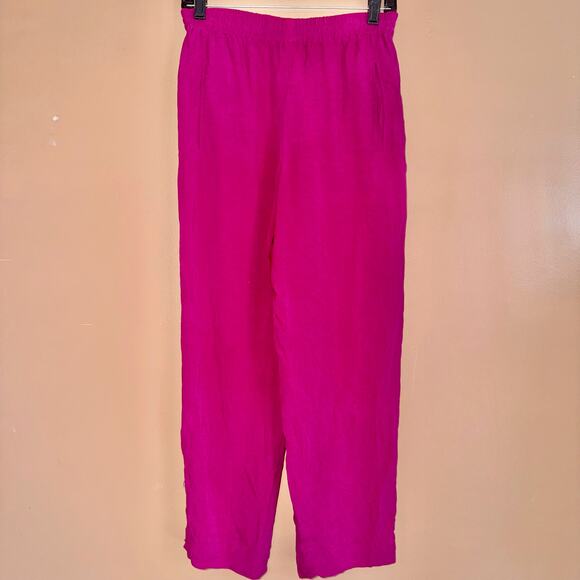 Dana Buchman Petite Women's Silk Magenta Pants - Size 2 - Picture 1 of 8